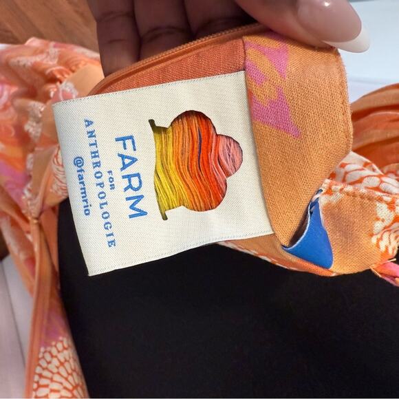 Farm Rio x Anthropologie Linen Blend Strapless Drop-Waist Maxi Dress - Picture 10 of 12